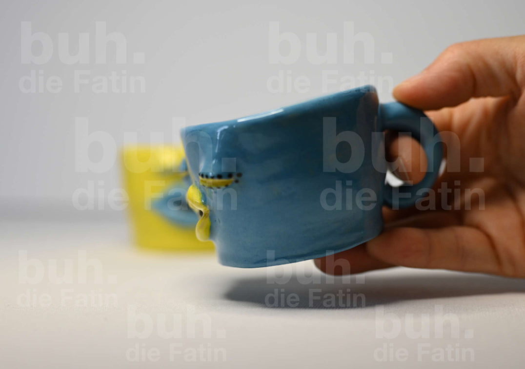 Monster Liebespaartasse - handgefertigtes Unikat mit Charakter - 100 ml