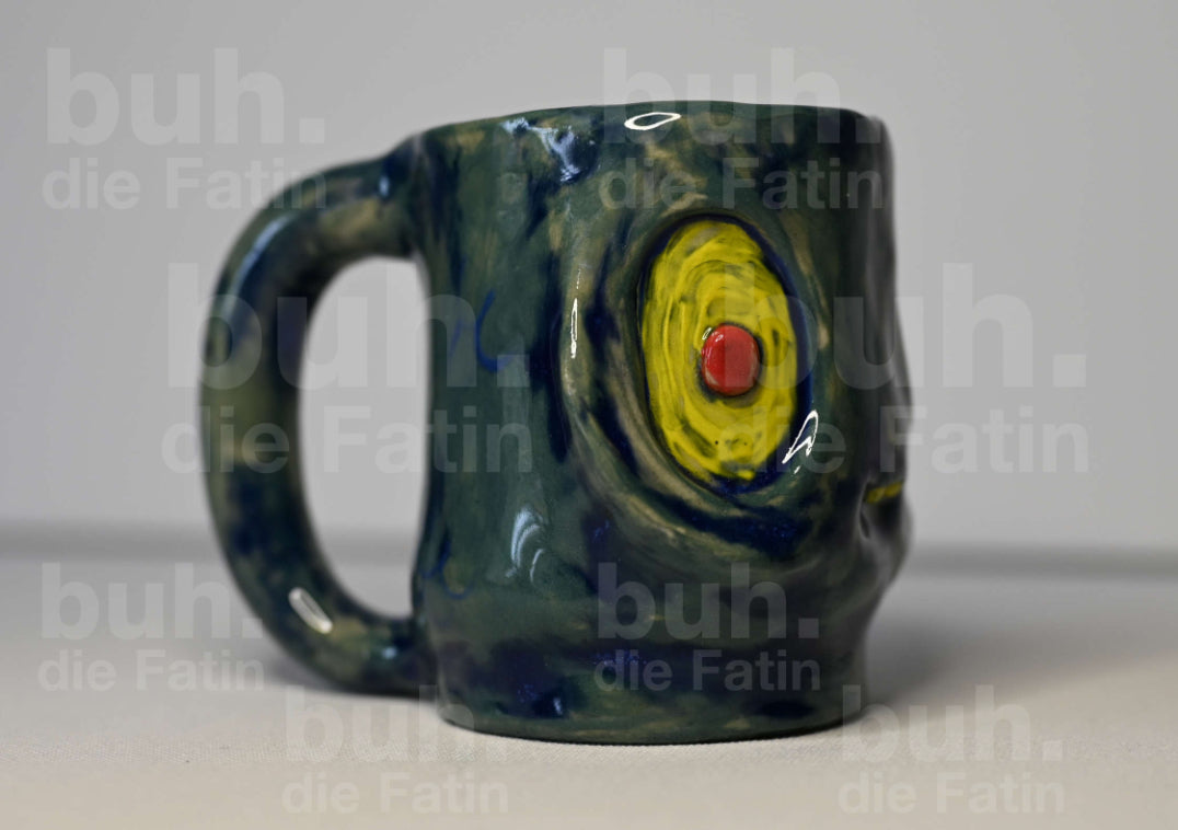 Monstertasse in Fischoptik - handgefertigtes Unikat mit Charakter - 250 ml