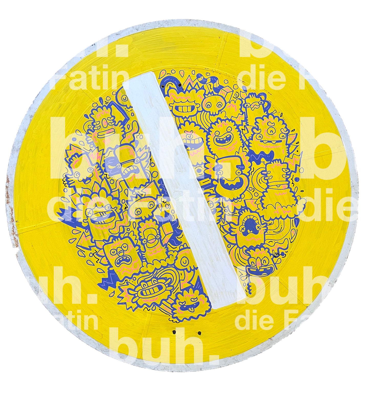 Tilted Slice of Joy - Street Art Sign - Das Schild der Sonderklasse