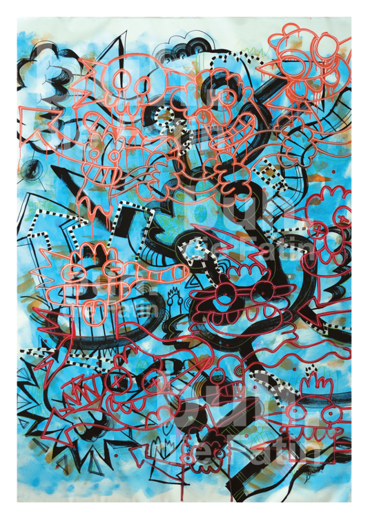 Blue Wall · Kunstdruck A3+