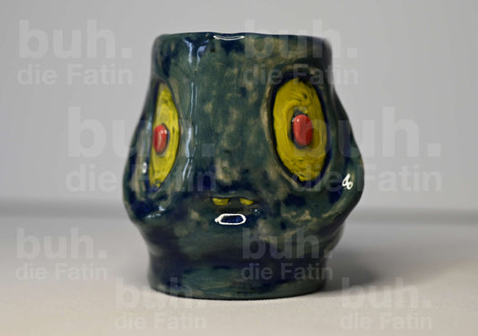 Monstertasse in Fischoptik - handgefertigtes Unikat mit Charakter - 250 ml