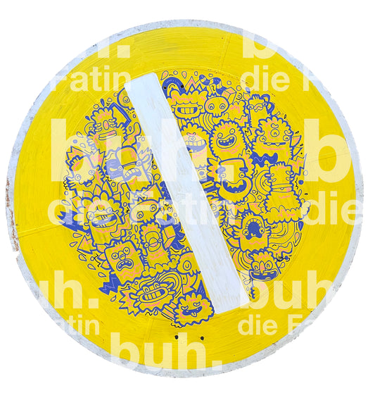 Tilted Slice of Joy - Street Art Sign - Das Schild der Sonderklasse